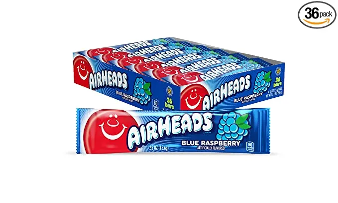 [006154] AIRHEADS BLUE RASPBERRY 15.6GR/36
